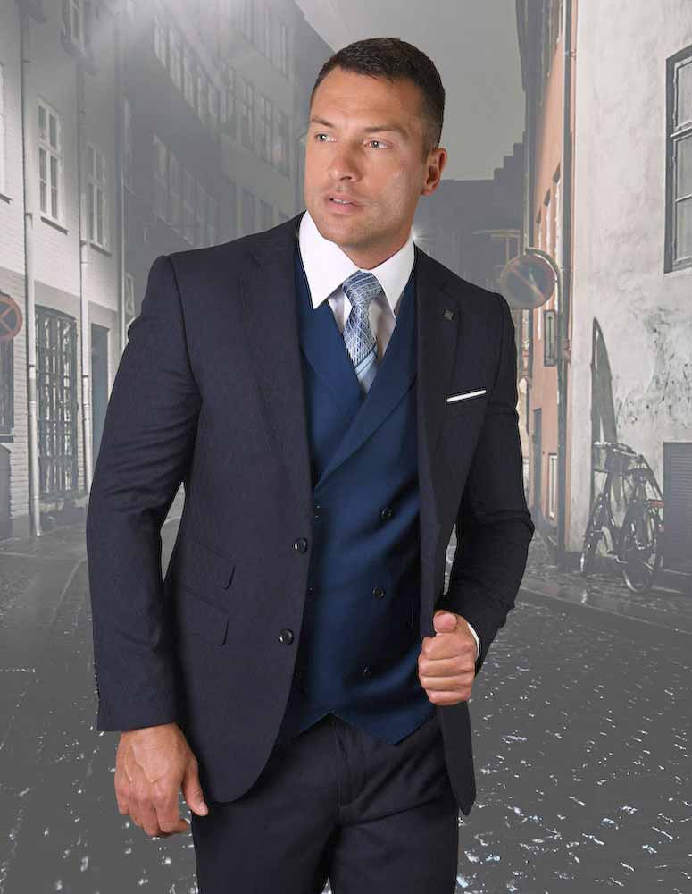 3-PIECE VESTED SUITS | Big and Tall 3 Piece Suits | Statementtuxedos.com