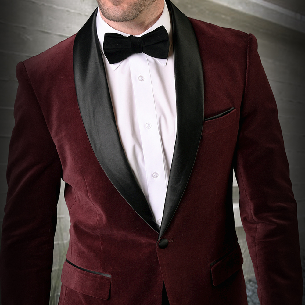 TOPGH Mens Velvet Suits 3 PCS Slim Fit Casual Work Wedding Tuxedo for  Autumn Winter Burgundy 34 at  Men's Clothing store